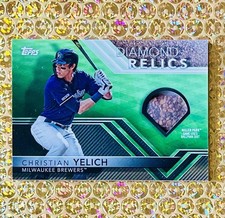 2020 Topps Opening Day #DR-CY Christian Yelich Diamond Relic Miller Park GU Dirt