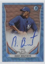 2014 Bowman Prospect Chrome Blue Wave Refractor 44/50 Rony Bautista Auto e9p