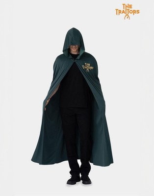 The Traitors Grün Hooded Cloak 1 Piece Costume Unisex Erwachsene
