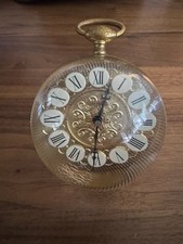 RARO IMHOF Swiss 15 Jewel Lucite Ball Orologio da Scrivania Funzionante!!