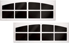 Coach House Signature Décor Simulated Garage Door Window Kit - Easy-Install Faux