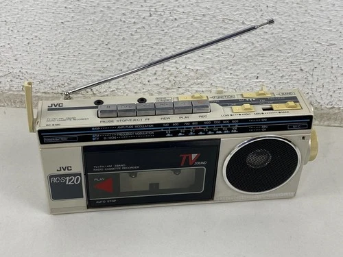 Vintage JVC RC-S120 TV/FM/AM 3-band radio cassette recorder Rare