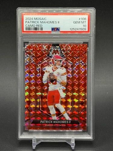 2024 Panini Mosaic PATRICK MAHOMES II Camo Red Prizm PSA 10 GEM MINT Chiefs