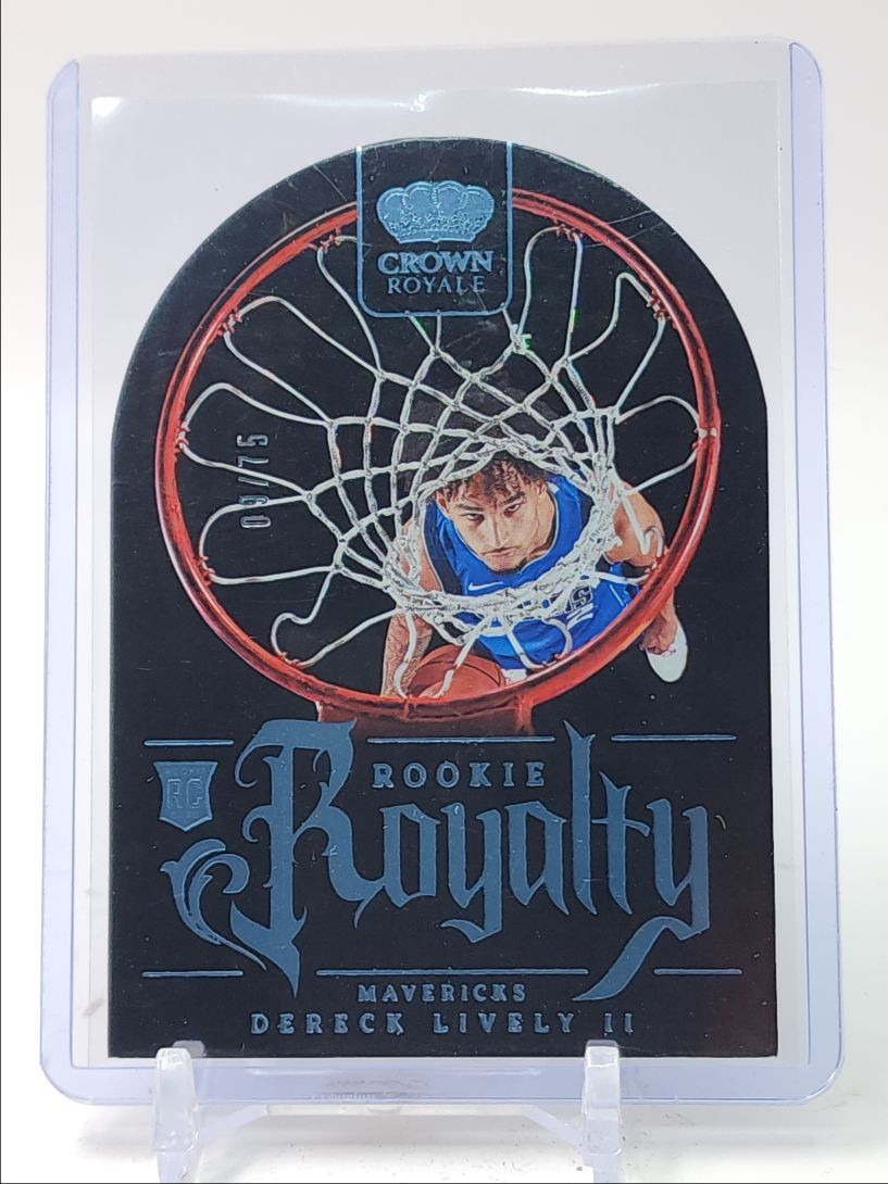 DERECK LIVELY II 2023-24 CROWN ROYALE ROOKIE ROYALTY BLUE RC /75 Q5774