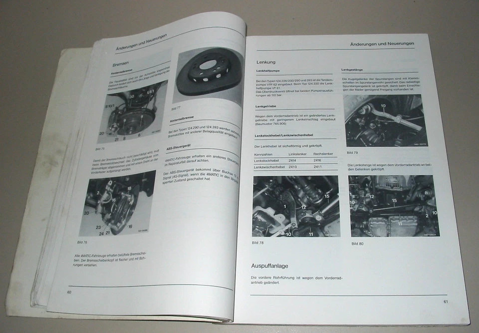 Werkstatthandbuch Mercedes 4Matic W 124 260 E 300 E 300 TE 300 D 300 TD 04/1987 - Bild 2 von 4