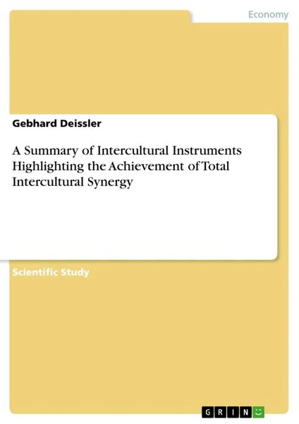 Gebhard Deissler | A Summary Of Intercultural Instruments Highlighting The...-image