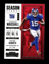 2017 Panini Contenders Season Ticket #82 Brandon Marshall New York Giants QTY