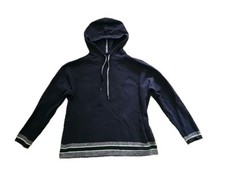 Cecil Strick-Pullover mit Kapuze blau Hoodie Langarm Gr M 42/44  Reine Baumwolle