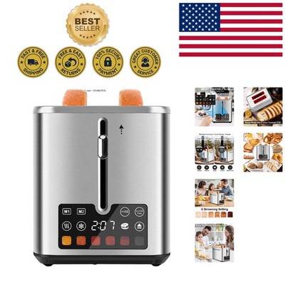 Elegant Touch Screen Digital Toaster   2 Slice with Countdown Timer & Boost