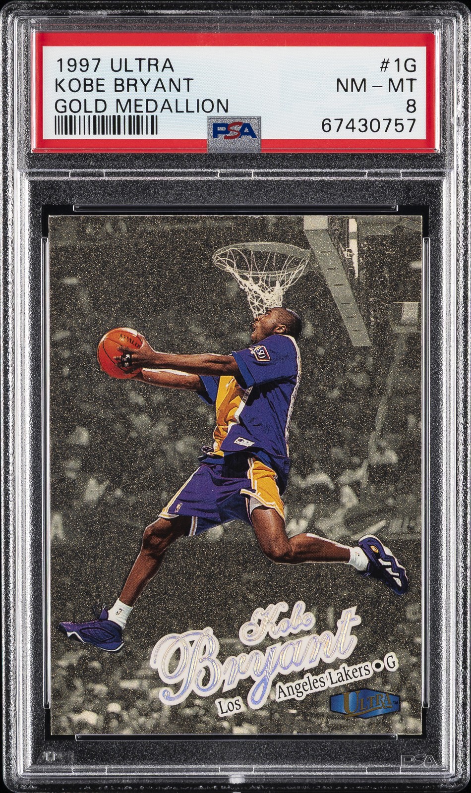 1997 ULTRA GOLD MEDALLION #1G KOBE BRYANT PSA 8