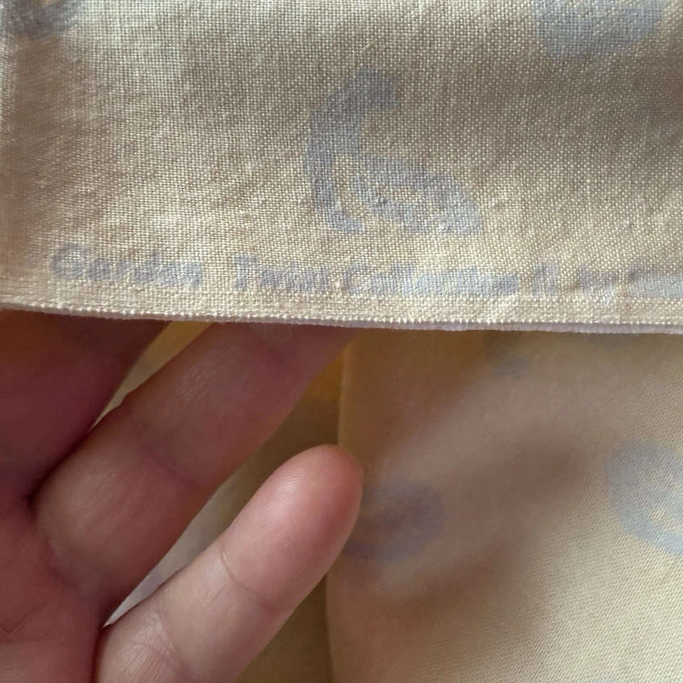 Tela de algodón de cachemira precortada 44” x 36” azul crema/bebé acolchado 100 % algodón Foto 4 de 4