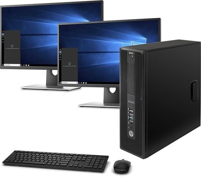 HP Z240 SFF Desktop PC i7 up to 32GB RAM 1TB SSD 23'' Monitors Win11 WiFi