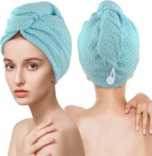 Microfiber Hair Towel 2 Packs Hair Towel Wrap for Women Hair Drying Towel Wrap