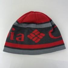 Columbia Omni-Heat Adult Unisex Winter Beanie Hat Size S Red Gray Free Shipping