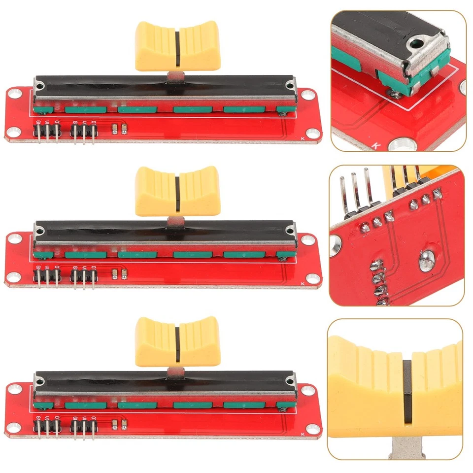  3 Pcs Potentiometer Schieberegler Lineares Schiebepotentiometer Gleitbrett - Bild 2 von 4