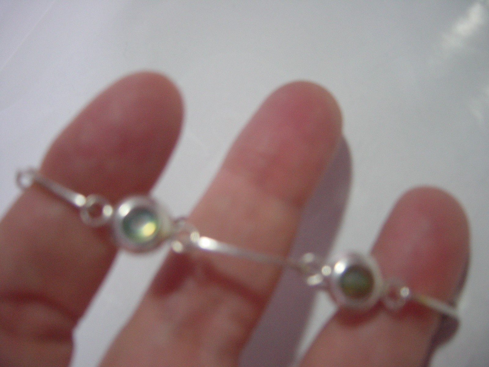 Vintage Superb unusual Solid Silver Bracelet-shim… - image 11