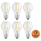 6 x Osram LED Filament A60 6,5W =60W E27 klar neutralweiß 4000K Tageslichtsensor