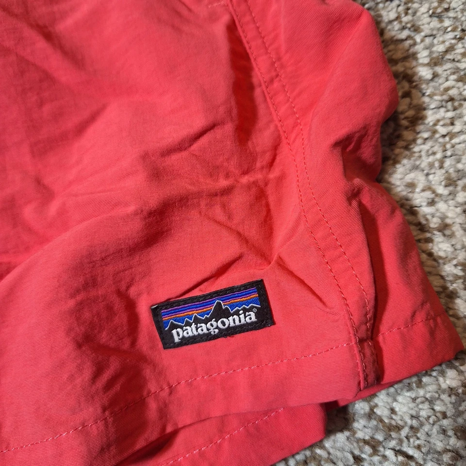 Patagonia Nylon Baggies Shorts Womens Size Small Red Hiking Adult Outdoors - Image 3 of 4