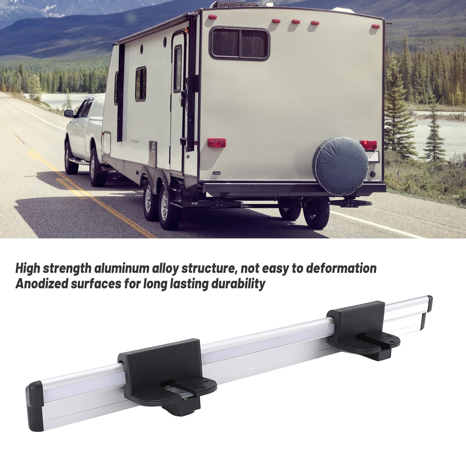 HOT 20in RV Table Rail Aluminum Alloy Anodized Strong Support Table Guide Rail
