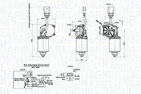 Scheibenwischermotor Magneti Marelli 064053012010 VW 8E1 955 113 VW 8E1 955 119