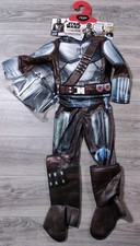 Star Wars Costume Boys X-Small 3-4 The Mandalorian Helmet Gloves Suit Halloween