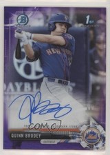 2017 Bowman Draft Chrome Pick Purple Refractor 175/250 Quinn Brodey Auto 6o3