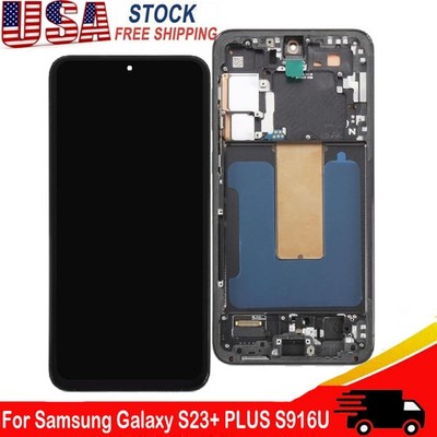 For Samsung Galaxy S23+ PLUS S916U OLED LCD Display Touch Screen Digitizer+Frame