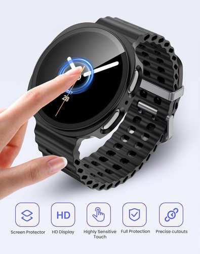 Samsung Galaxy Watch 8 44mm Waterproof Case with Tempered Glass - 1 Pack - Picture 5 of 6