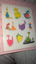 Vintage Hallmark Stickers Dinosaurs 1 Sheet Flawed