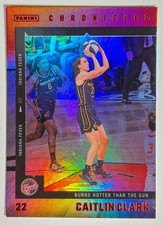 2025 Panini Caitlin Clark Chronicled #28 Caitlin Clark Red Holo
