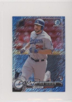 2017 Bowman Chrome Minis Base Rookies Blue Shimmer Refractor Rob Segedin RC 0g4