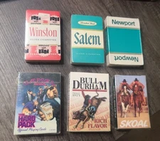 Vintage Playing Cards Cigarettes Winston Salem Newport Camel Skoal - All Sealed