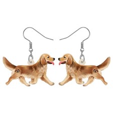 Acrylic Dangling Novelty Fun Adorable Cute Dog Breeds Pets Earrings Hypoall - 07