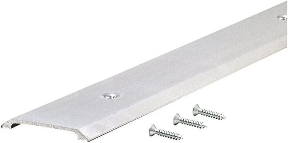 Elegante umbral plano de aluminio plateado de 36"" de largo - perfecto para puertas interiores Foto 2 de 2