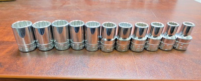 WRIGHT TOOL 11 PC 1/2'' Drive 12 Point Metric Socket Set 9MM-19MM NEW!!!