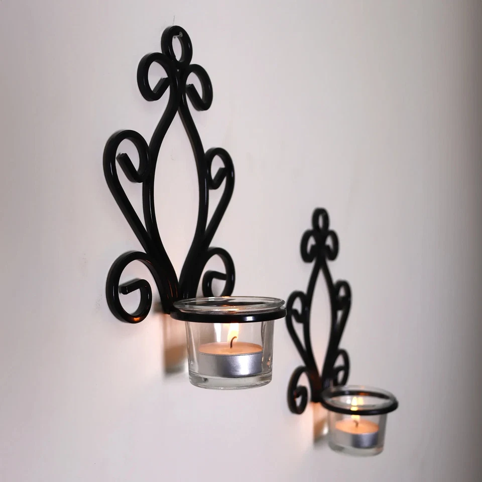 Apliques de pared Mainstays Tealight (paquete de 2) decoración de pared con velas Foto 2 de 4