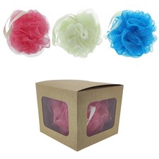 3er Set Badeschwamm Duschkn&auml;ul &Oslash; 10 cm blau, gr&uuml;n, pink Duschschwamm Peeling