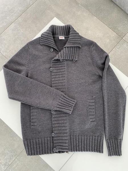 Men Kenzo Sweater Grey Wool 38 / M / 46