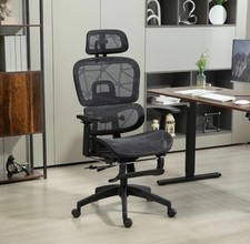 HOMCOM Ergonomic MeshOffice Chair Swivel Computer Chair with 3D Armrest Black
