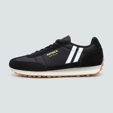 Patrick Monza Mens Trainers Casual Shoes Black White