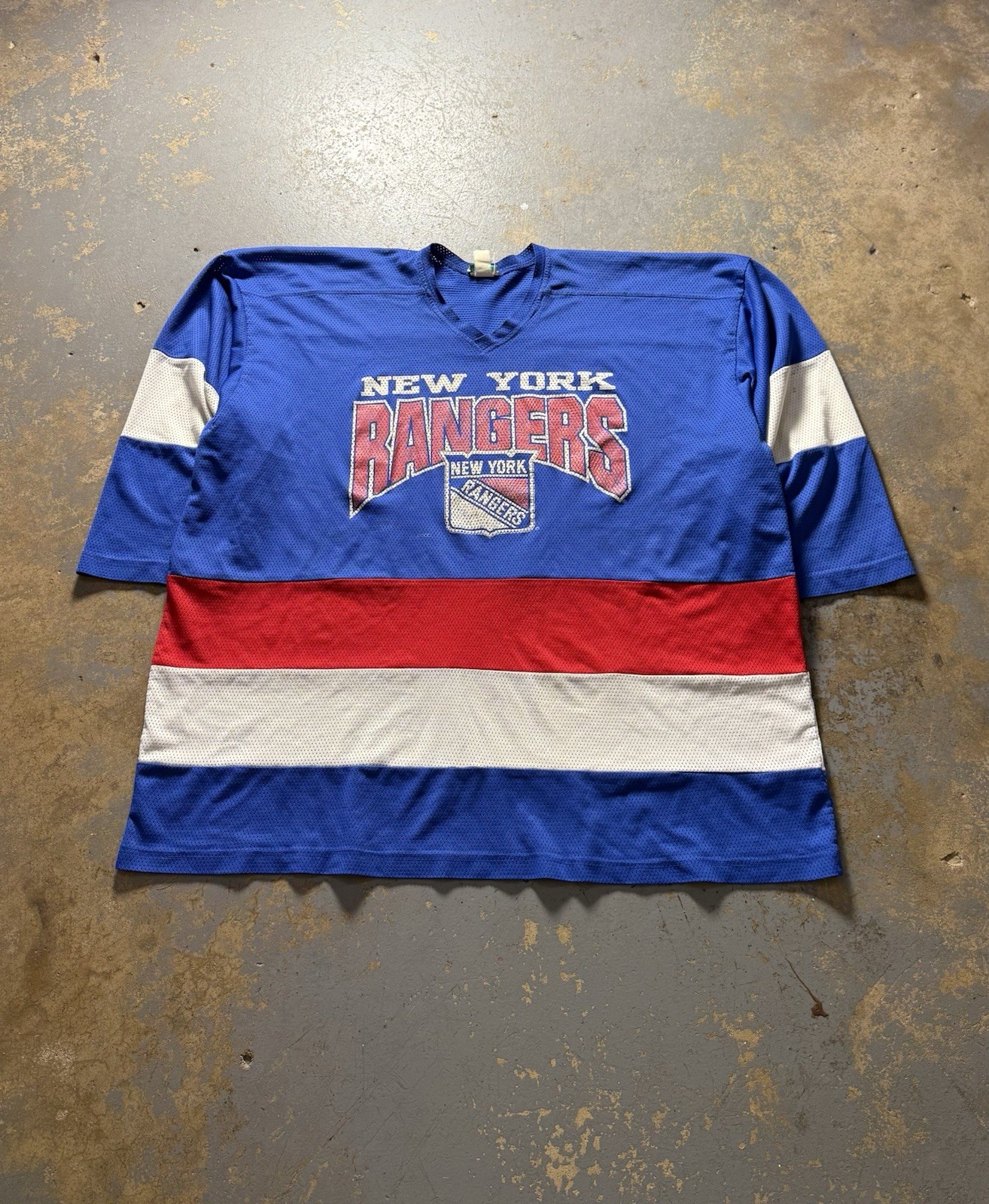 Vintage 90s New York Rangers Blue Hockey Jersey-Size XXL