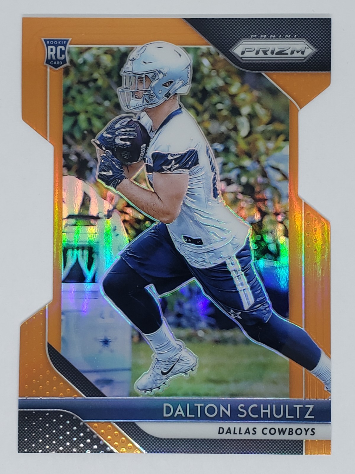 Dalton Schultz 2018 Panini Prizm #277 Rookie Orange Die Cut SN 228/249 Cowboys