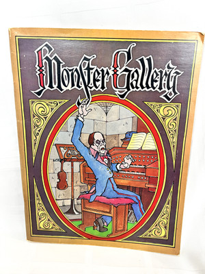 VINTAGE MONSTER GALLERY COLORING BOOK (Troubador Press, 1973)