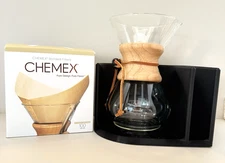 Chemex  4-Cup Pourover Coffee Carafe Caddy And Filters