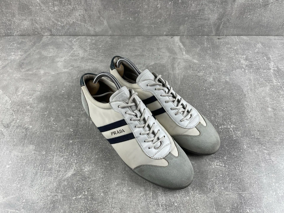 Vintage Prada Sport Linea Rossa Vintage White & Gray Sneakers Made in IT Sz 40 - Image 3 of 4