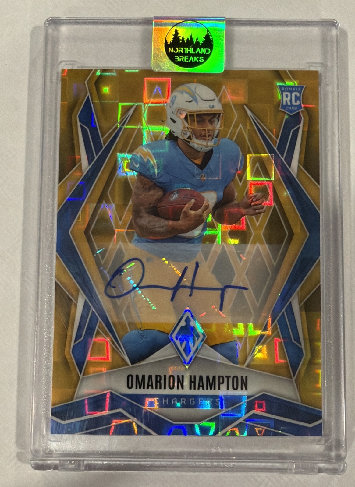 2025 Panini Phoenix - Omarion Hampton #192 Rookie Gold Autographs #02/10