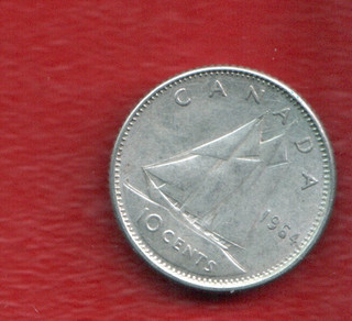 CANADA 10 CENTS 1964 SILVER