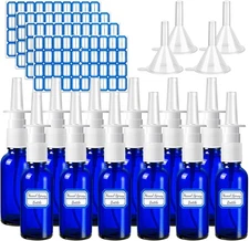 20 Pcs Nasal Spray Bottles, 30ML/1oz Blue Glass Refillable Fine 20PCS 