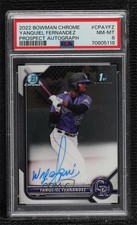 2022 Bowman Chrome Prospect Auto Yanquiel Fernandez #CPA-YFZ PSA 8 Auto 11oq