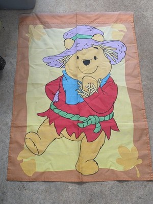 Winnie Pooh Garden Flag Disney Fall Scarecrow Outdoor Décor